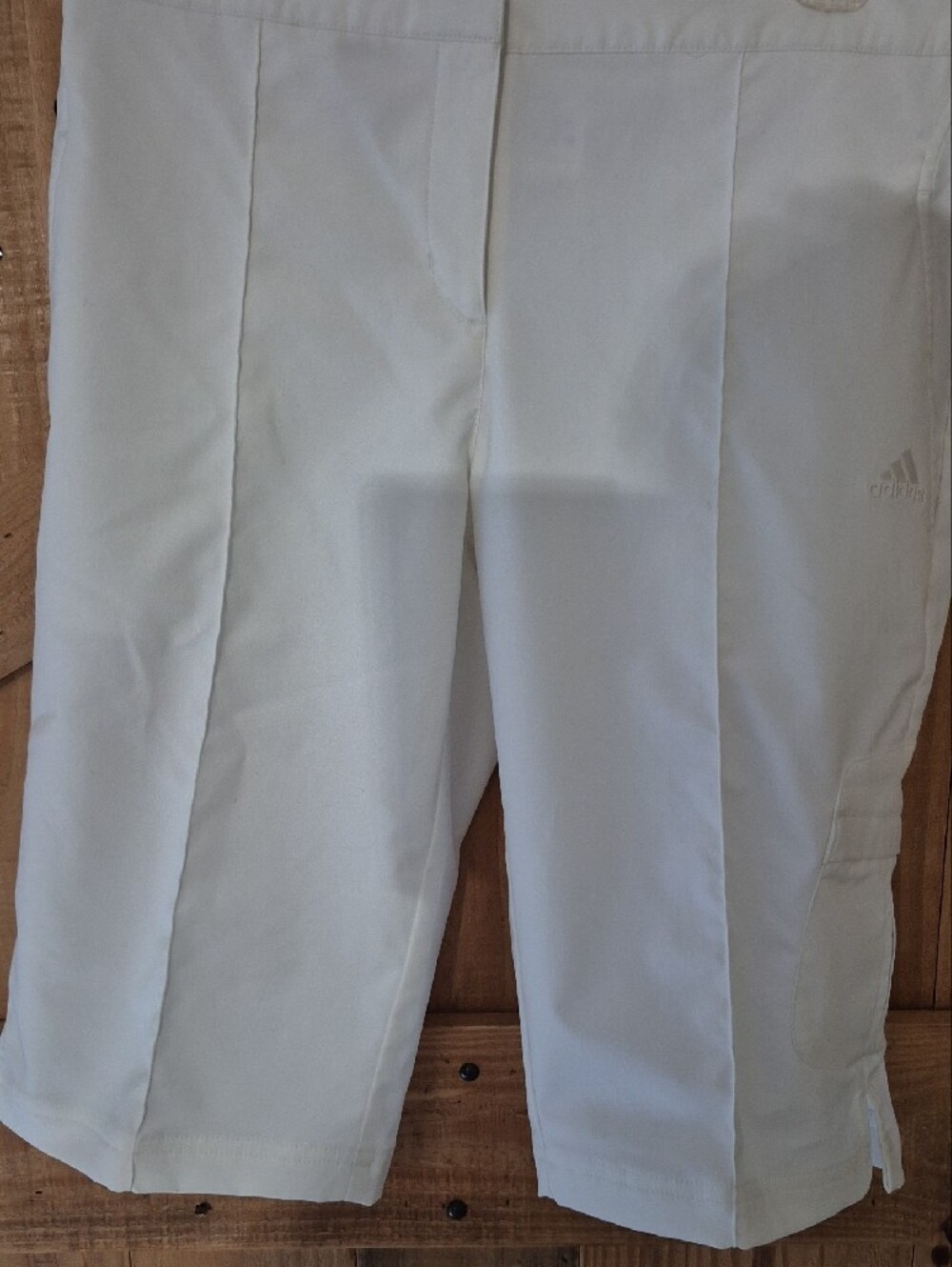 adidas White Capri Cargo Athletic Shorts - Picture 4 of 7